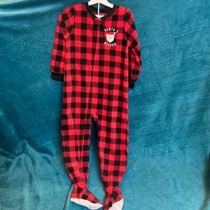 Christmas onesie zipper up pajamas